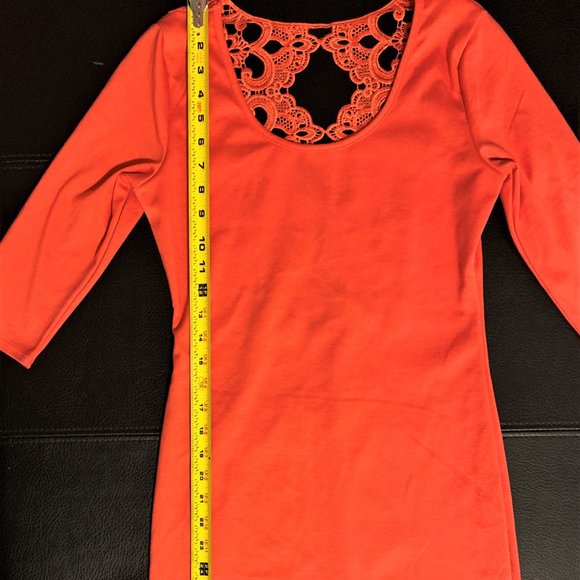 Alloy Apparel Salmon Body Con Mini/Midi Dress - Picture 2 of 16